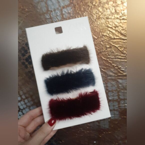 Zara Nwt Limited Edition Faux Fur Cuff Bracelets - Picture 10 of 11